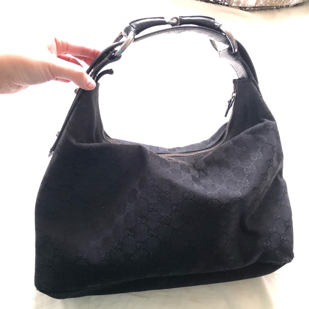 Authentic Gucci Horsebit Monogram Canvas bag